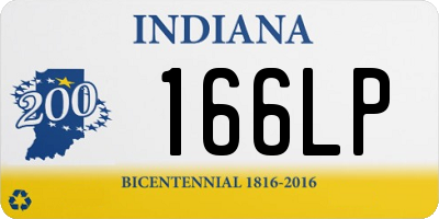 IN license plate 166LP