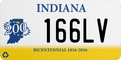 IN license plate 166LV