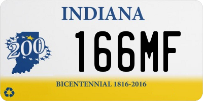 IN license plate 166MF
