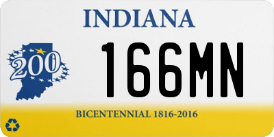 IN license plate 166MN