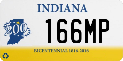 IN license plate 166MP