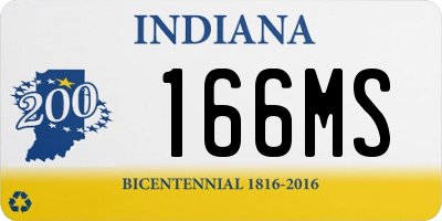 IN license plate 166MS