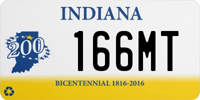 IN license plate 166MT