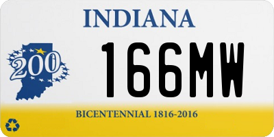 IN license plate 166MW