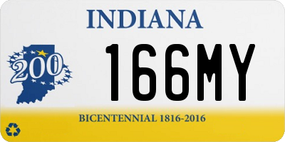 IN license plate 166MY
