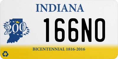 IN license plate 166NO
