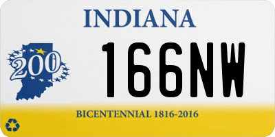 IN license plate 166NW