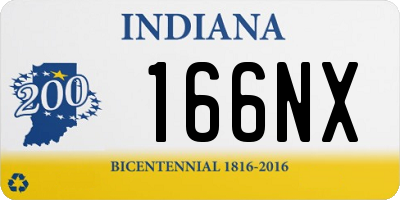 IN license plate 166NX