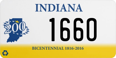 IN license plate 166O