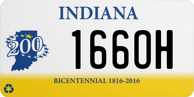 IN license plate 166OH