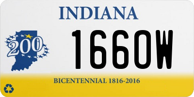 IN license plate 166OW