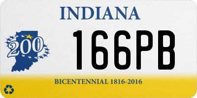 IN license plate 166PB