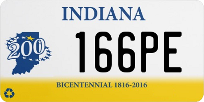 IN license plate 166PE
