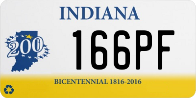 IN license plate 166PF