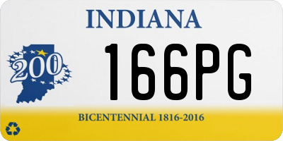 IN license plate 166PG