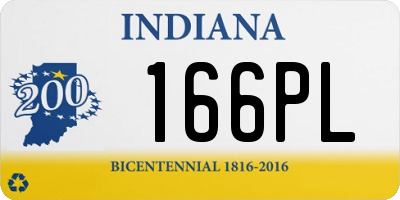 IN license plate 166PL