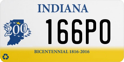 IN license plate 166PO
