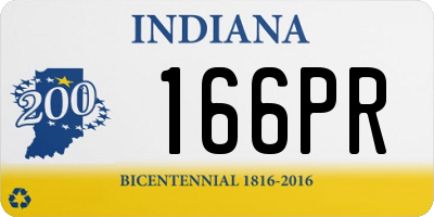 IN license plate 166PR