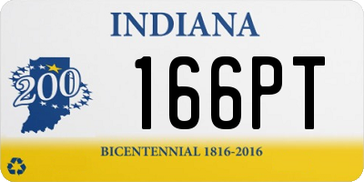 IN license plate 166PT