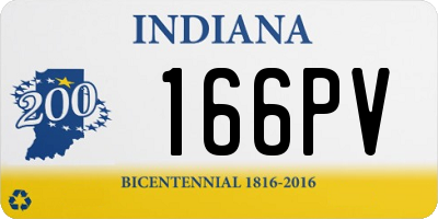 IN license plate 166PV