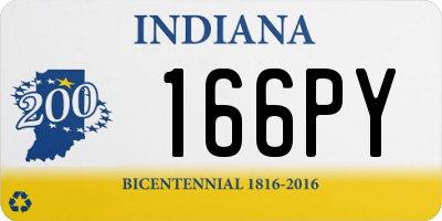 IN license plate 166PY