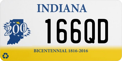 IN license plate 166QD