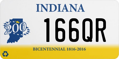 IN license plate 166QR