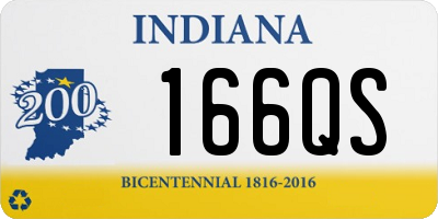 IN license plate 166QS