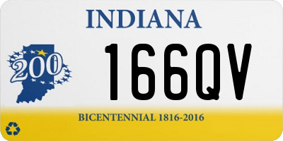 IN license plate 166QV