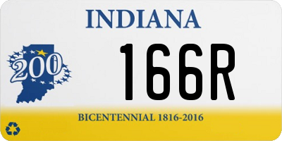 IN license plate 166R