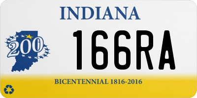IN license plate 166RA