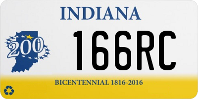 IN license plate 166RC