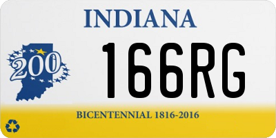 IN license plate 166RG