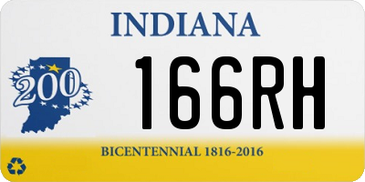 IN license plate 166RH