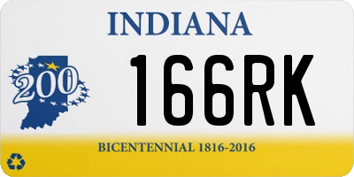 IN license plate 166RK