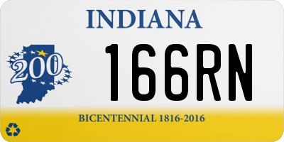 IN license plate 166RN