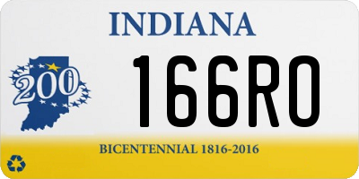 IN license plate 166RO