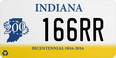 IN license plate 166RR