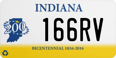 IN license plate 166RV