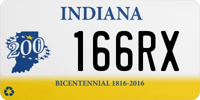 IN license plate 166RX