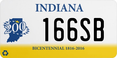 IN license plate 166SB