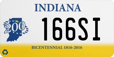 IN license plate 166SI