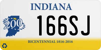 IN license plate 166SJ