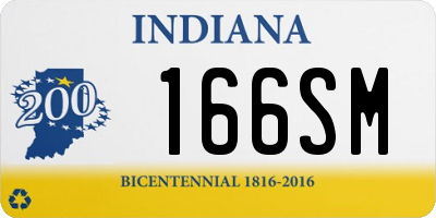 IN license plate 166SM