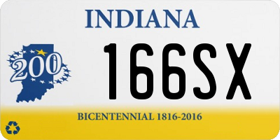 IN license plate 166SX