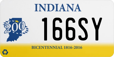 IN license plate 166SY