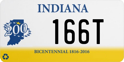 IN license plate 166T