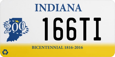 IN license plate 166TI