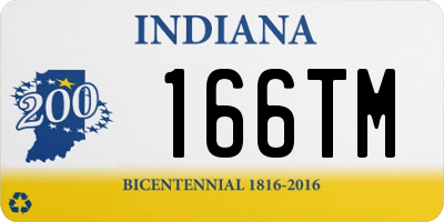 IN license plate 166TM