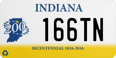 IN license plate 166TN